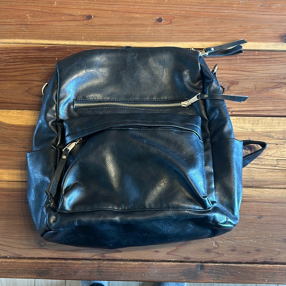 Vegan Leather Backpack - Modern & Chic - Brielle Convertible Bag